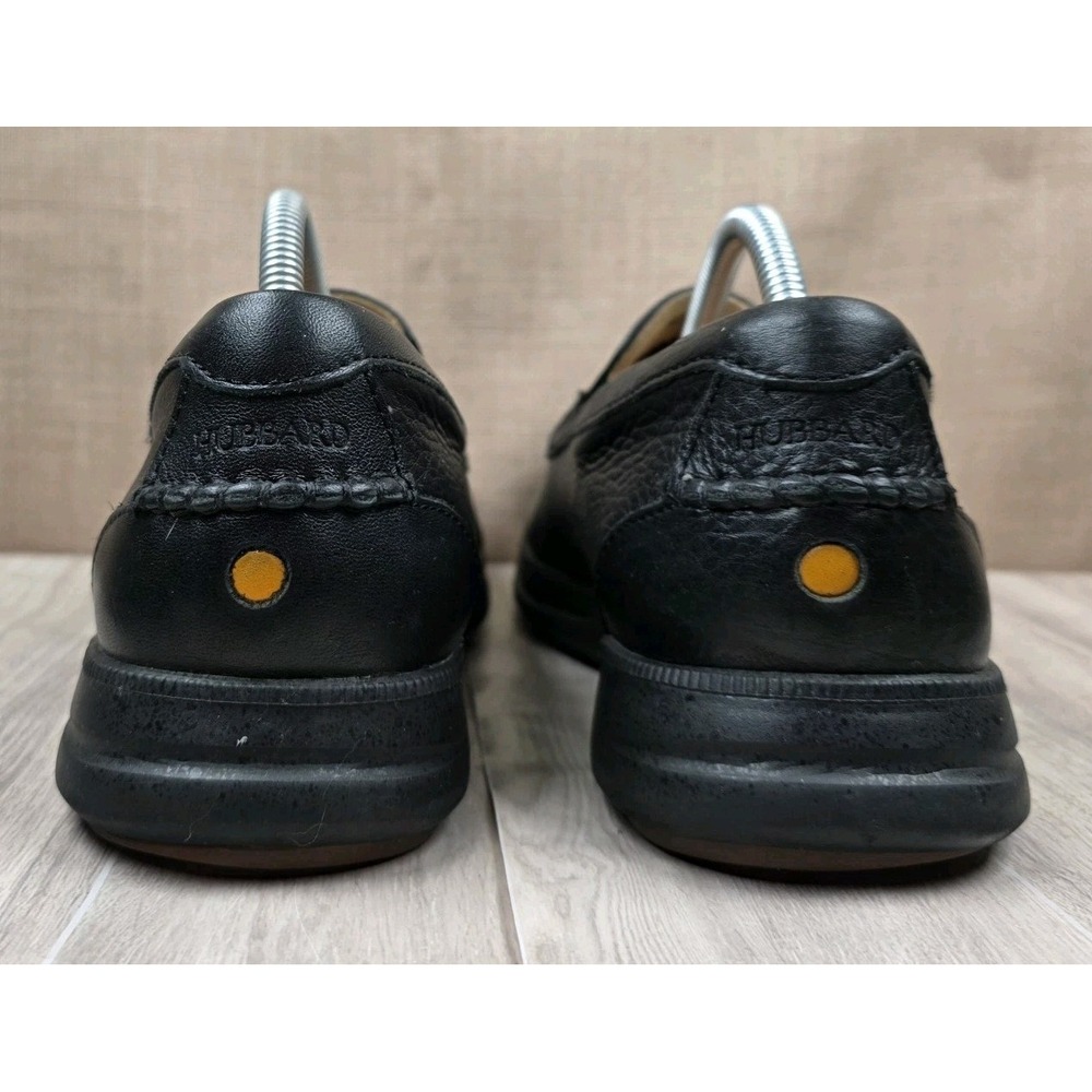 Samuel Hubbard Blue Skies Black Pebble Leather Slip On Loafers Shoes Mens 9 - Picture 7 of 10